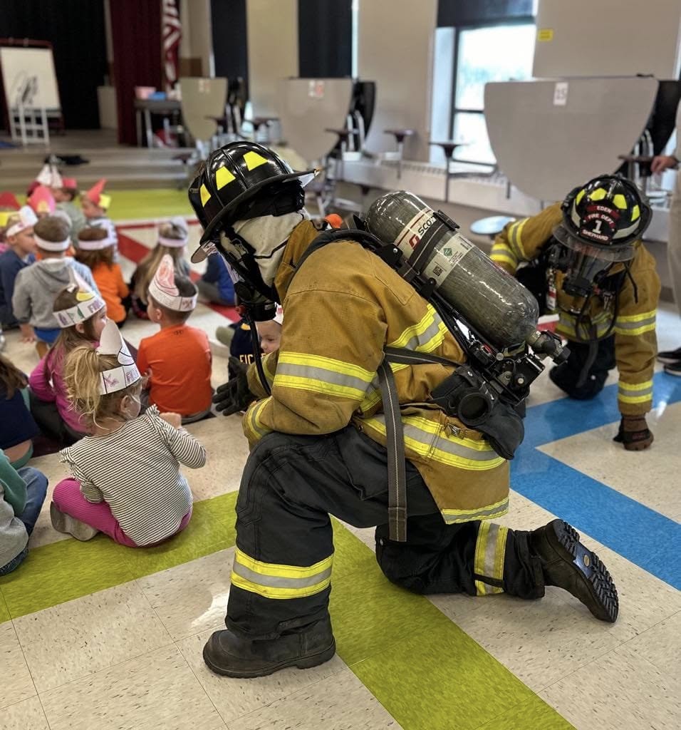 Firefighters at School